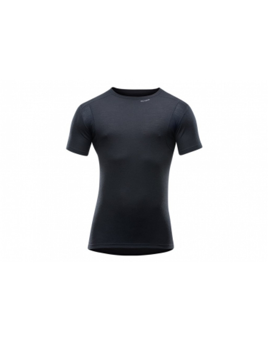 Vêtements Haut Randonnée Running  T-Shirt Merinos Devold Hiking Noir MU56105