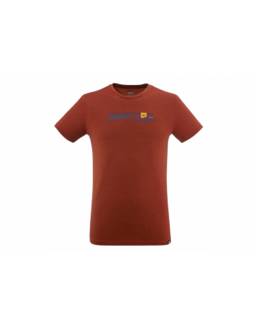 Vêtements Haut Randonnée Running  T-Shirt Millet Imja Graph Orange Homme KF96663