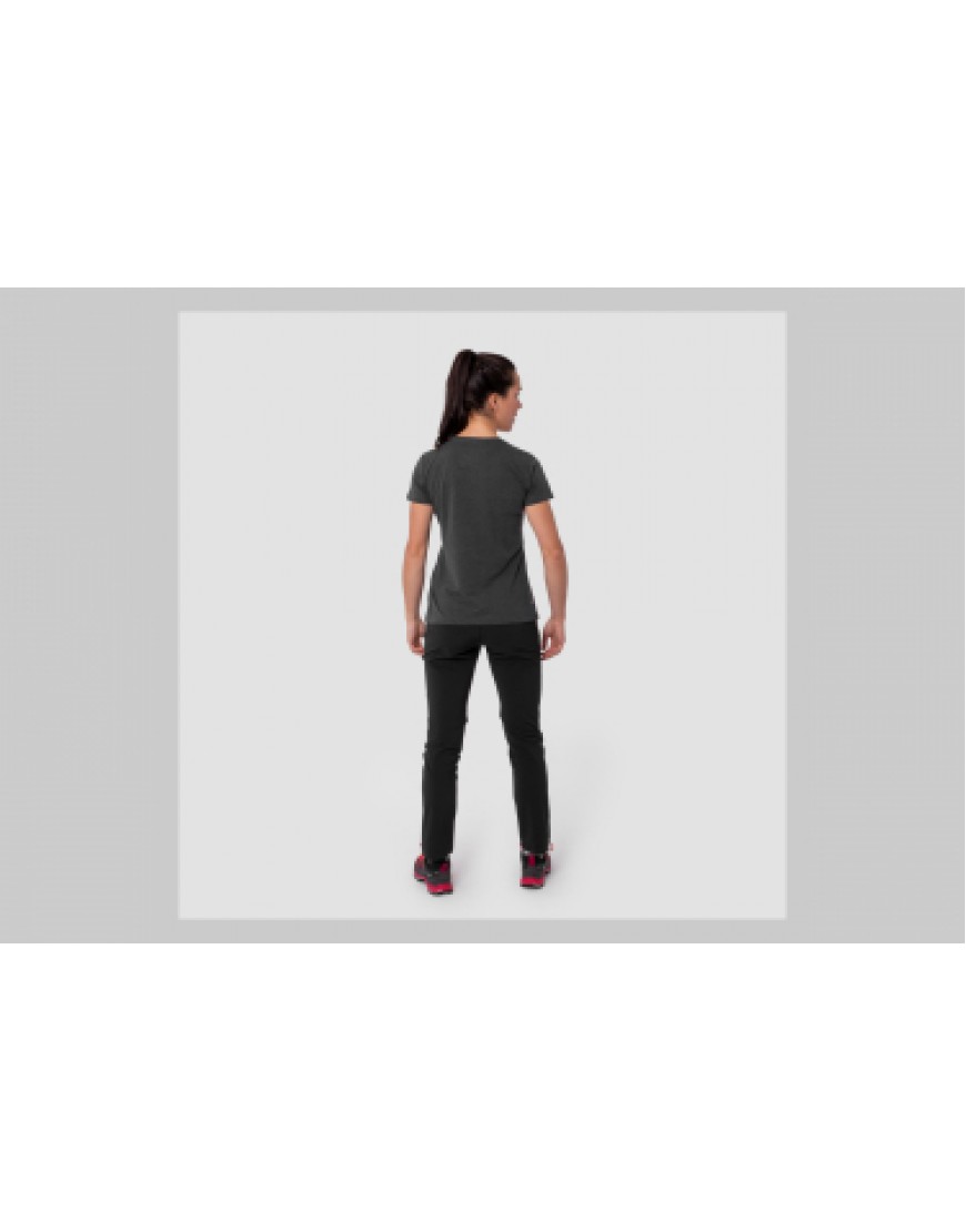 Vêtements Haut Randonnée Running T-Shirt Salewa Lines Graphic Dry Gris Onyx Femme ML17097