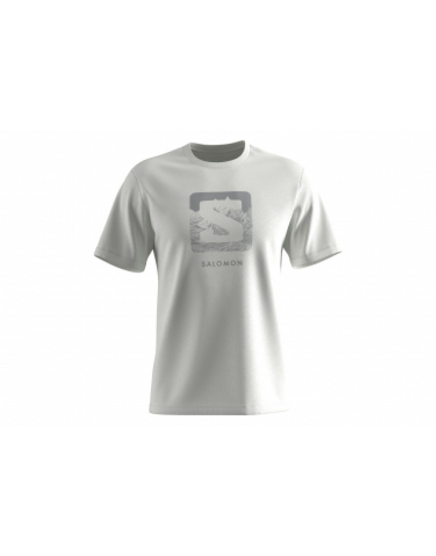 Vêtements Haut Randonnée Running  T-shirt Salomon OUTLife Logo Blanc Homme RQ94576