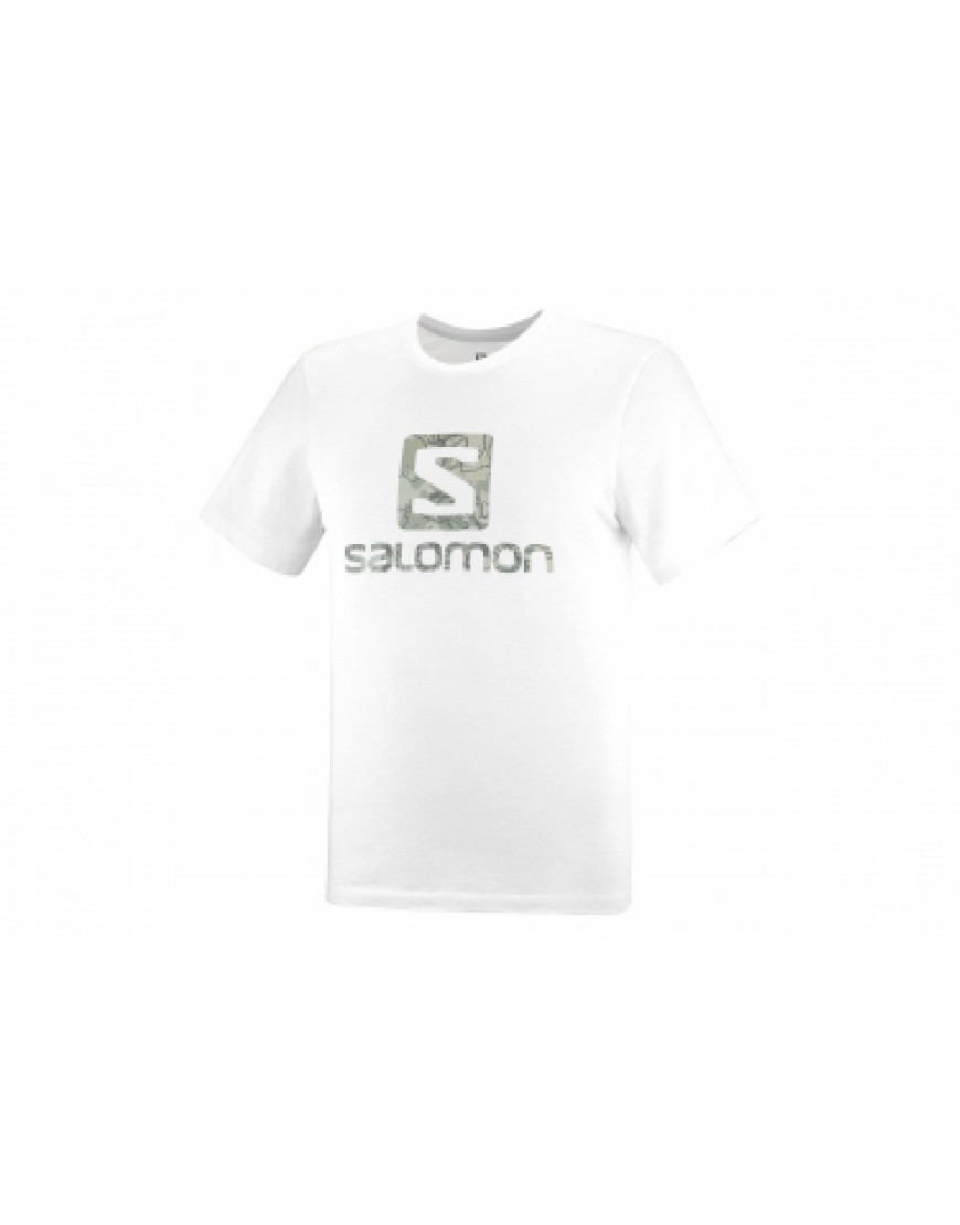 Vêtements Haut Randonnée Running  T-shirt Salomon OUTLife Logo Blanc Homme XP47185