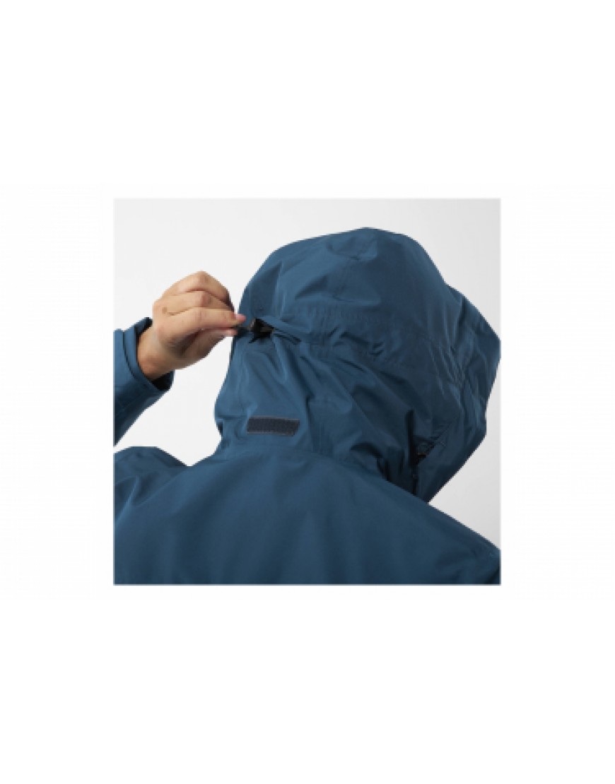 Vêtements Haut Randonnée Running Veste Imperméable Lafuma Jaipur Gtx Zip Bleu Femme KN70658