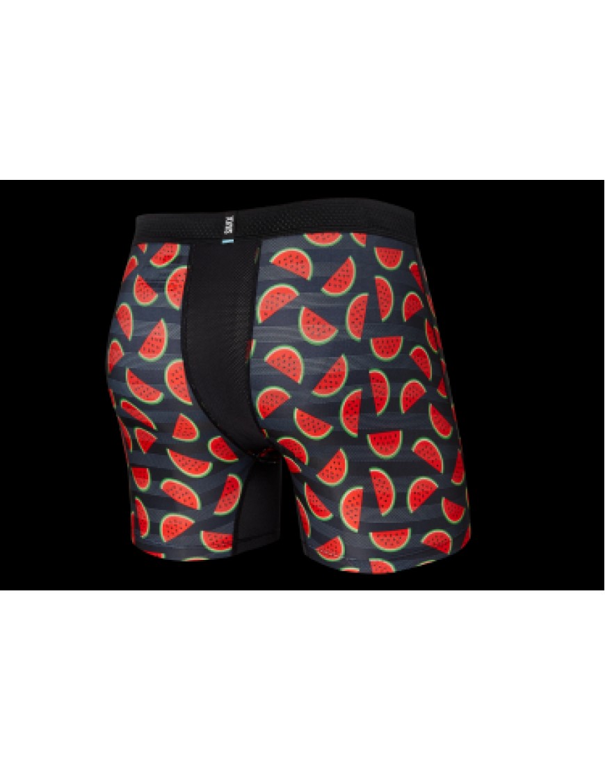 Autres Textiles Bas Outdoor Running Boxer Saxx Hot Shot Summer Fave Noir Rouge OK18664