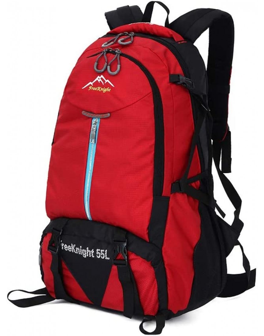 Sac à Dos d'extérieur 55L Sports de Plein air Sac à Dos Camping Randonnée Sac à Dos imperméable Sac d'alpinisme pour Voyager Trekking pour l'alpinisme Color : Red Size : 55L B0836H66FQ