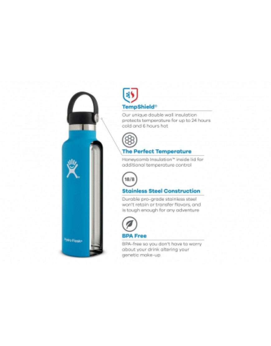 Hydratation Running Gourde Isotherme Hydro Flask Standard Mouth With SFC 620 ml Bleu Rain MJ37150