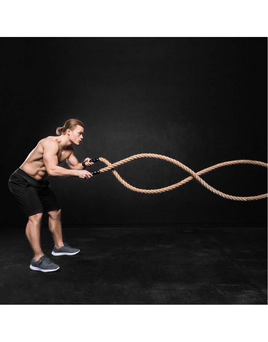 CAPITAL SPORTS Power Rope Corde Cross-Training de Musculation Fitness avec Crochets de 9m Corde de Chanvre B00S9TLYJA