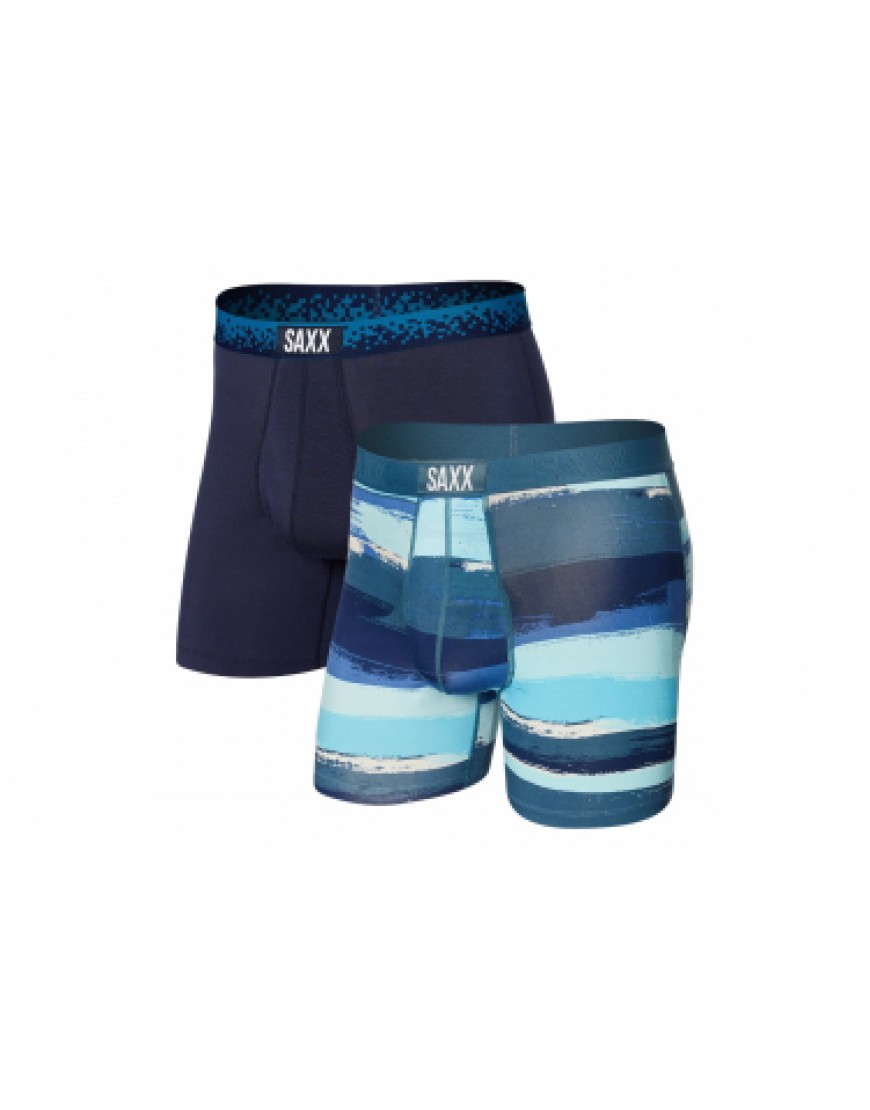 Vêtements Bas Running Running Boxers Pack de 2 Saxx Ultra Paint Can Stripe Bleu XD54200
