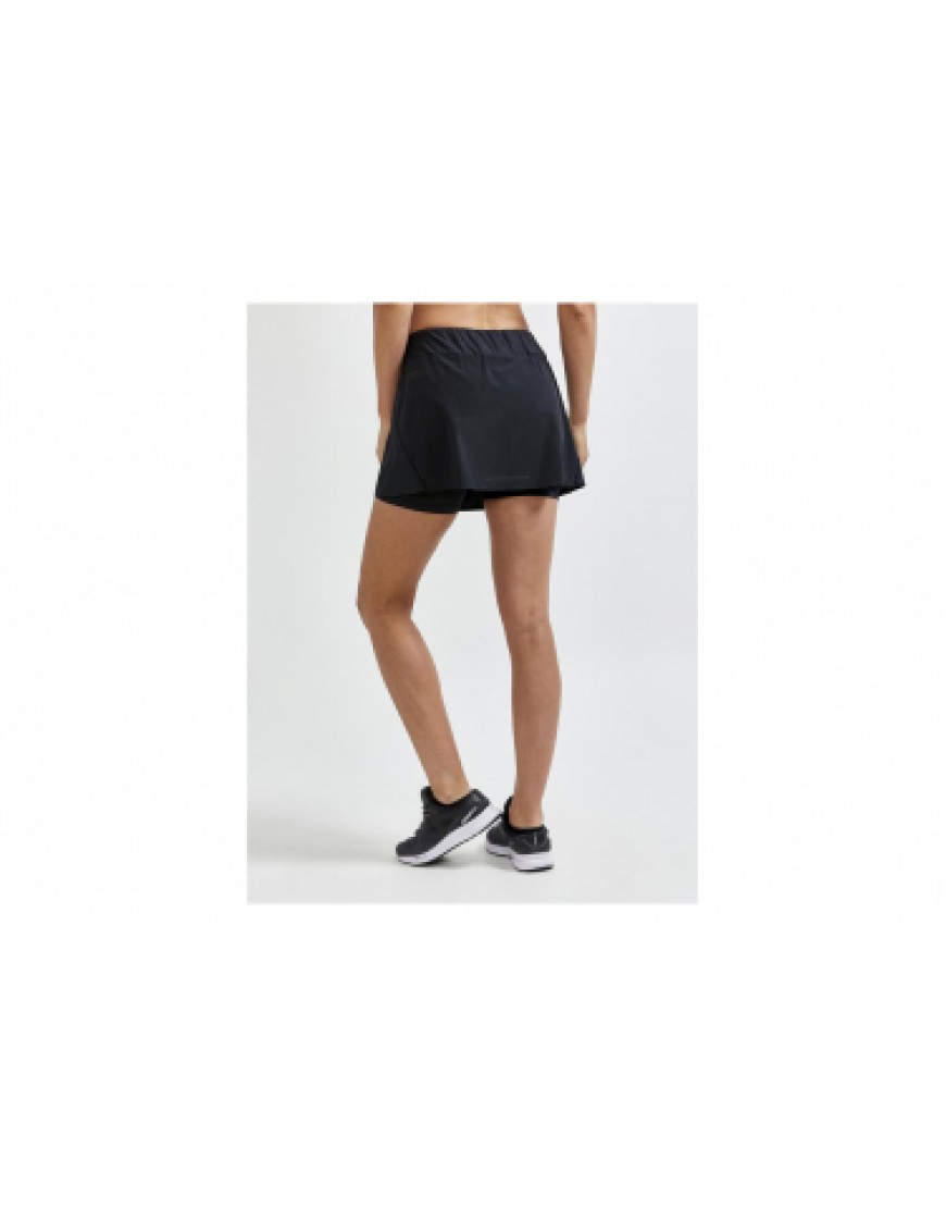 Vêtements Bas Running Running Jupe Short 2-en-1 Femme Craft Hypervent Noir QT07566