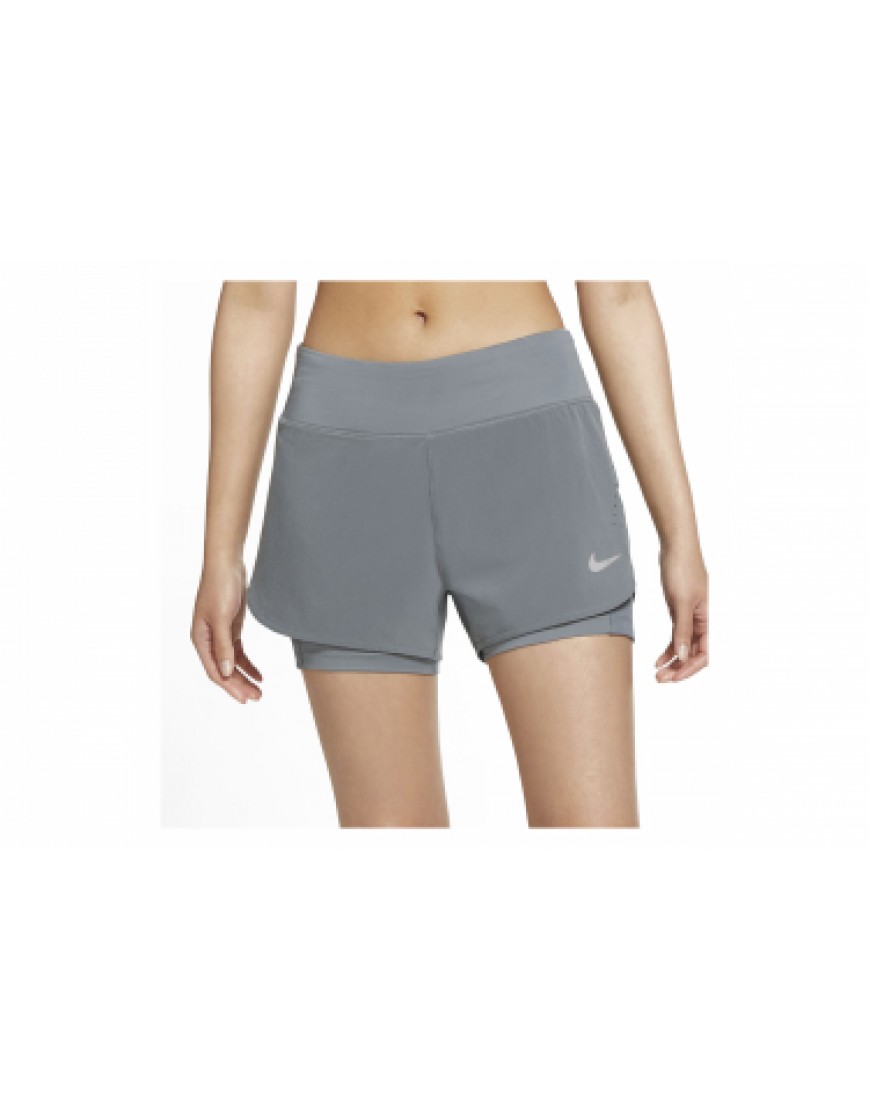 Vêtements Bas Running Running Short 2-en-1 Nike Eclipse Gris Femme QP84572