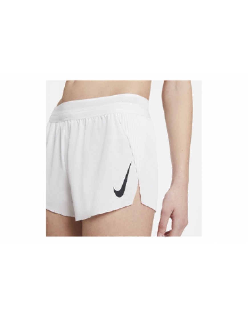 Vêtements Bas Running Running Short Nike AeroSwift Blanc Gris Femme KP11736