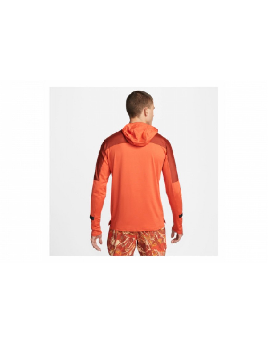 Vêtements Hauts Running Running Haut à capuche Nike Dri-Fit Trail Orange Rouge RS25807