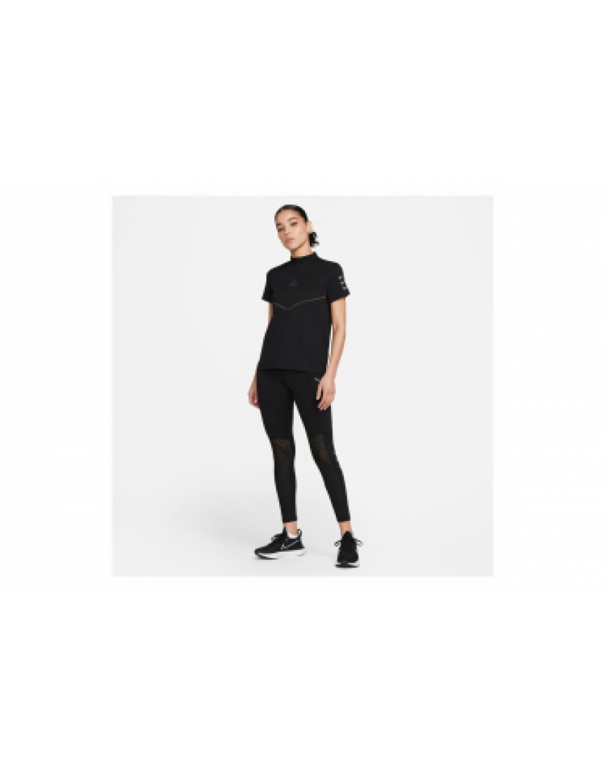 Vêtements Hauts Running Running Maillot manches courtes Femme Nike Dri-Fit ADV Run Division Noir NB43480