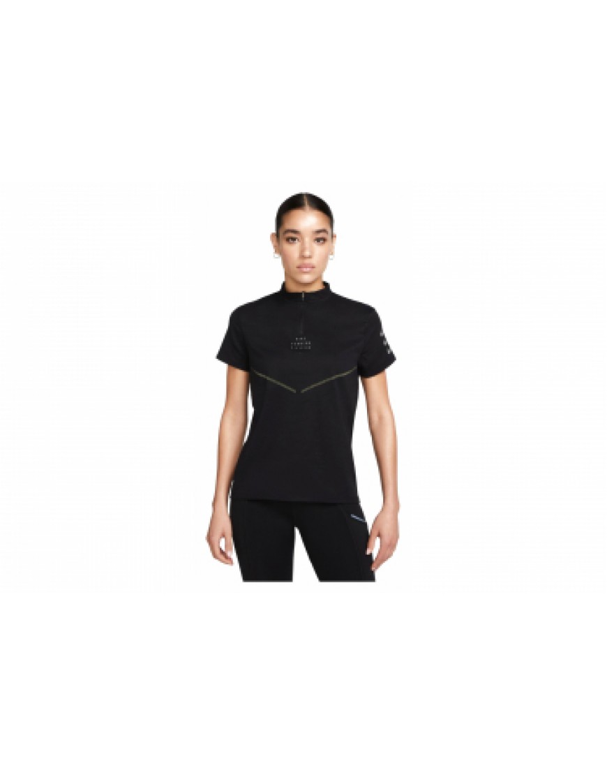 Vêtements Hauts Running Running  Maillot manches courtes Femme Nike Dri-Fit ADV Run Division Noir NB43480