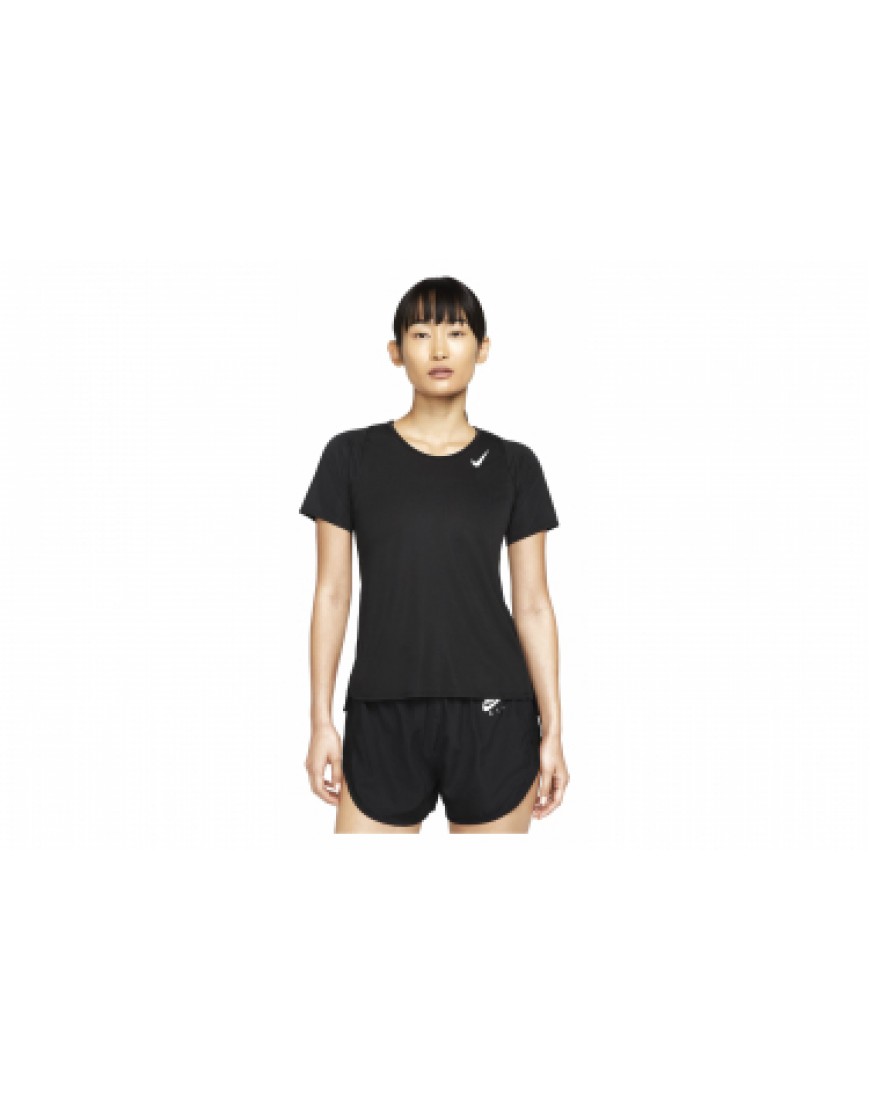 Vêtements Hauts Running Running  Maillot manches courtes Nike Dri-Fit Race Noir Femme IL05471