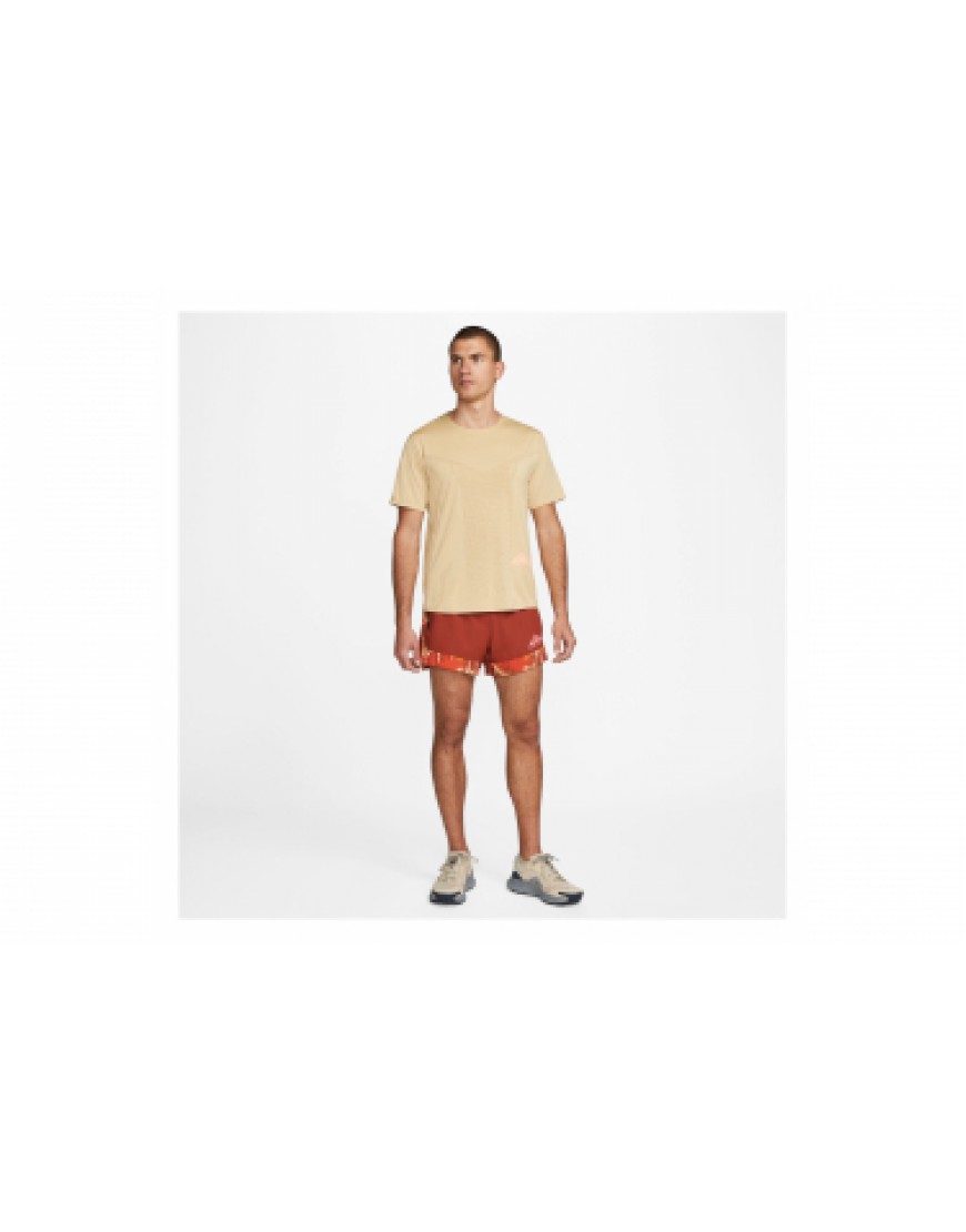 Vêtements Hauts Running Running Maillot manches courtes Nike Dri-Fit Rise 365 Trail Beige ED16950