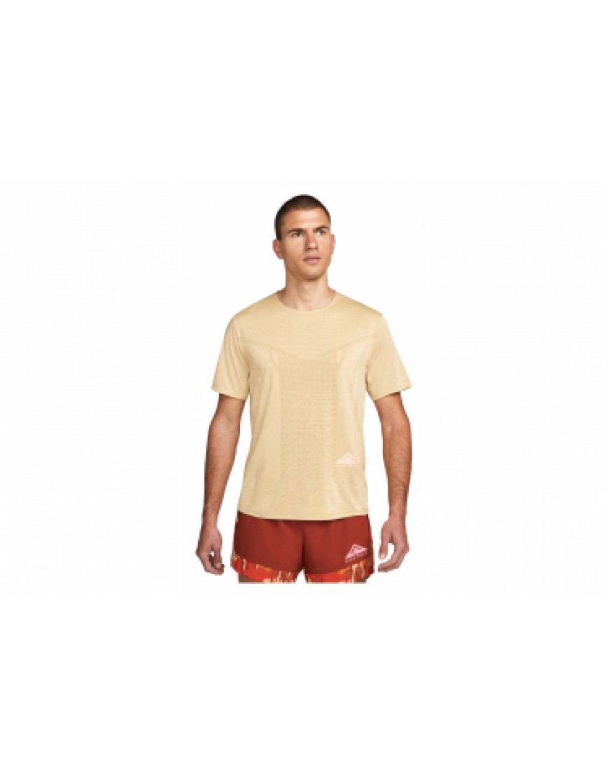 Vêtements Hauts Running Running  Maillot manches courtes Nike Dri-Fit Rise 365 Trail Beige ED16950