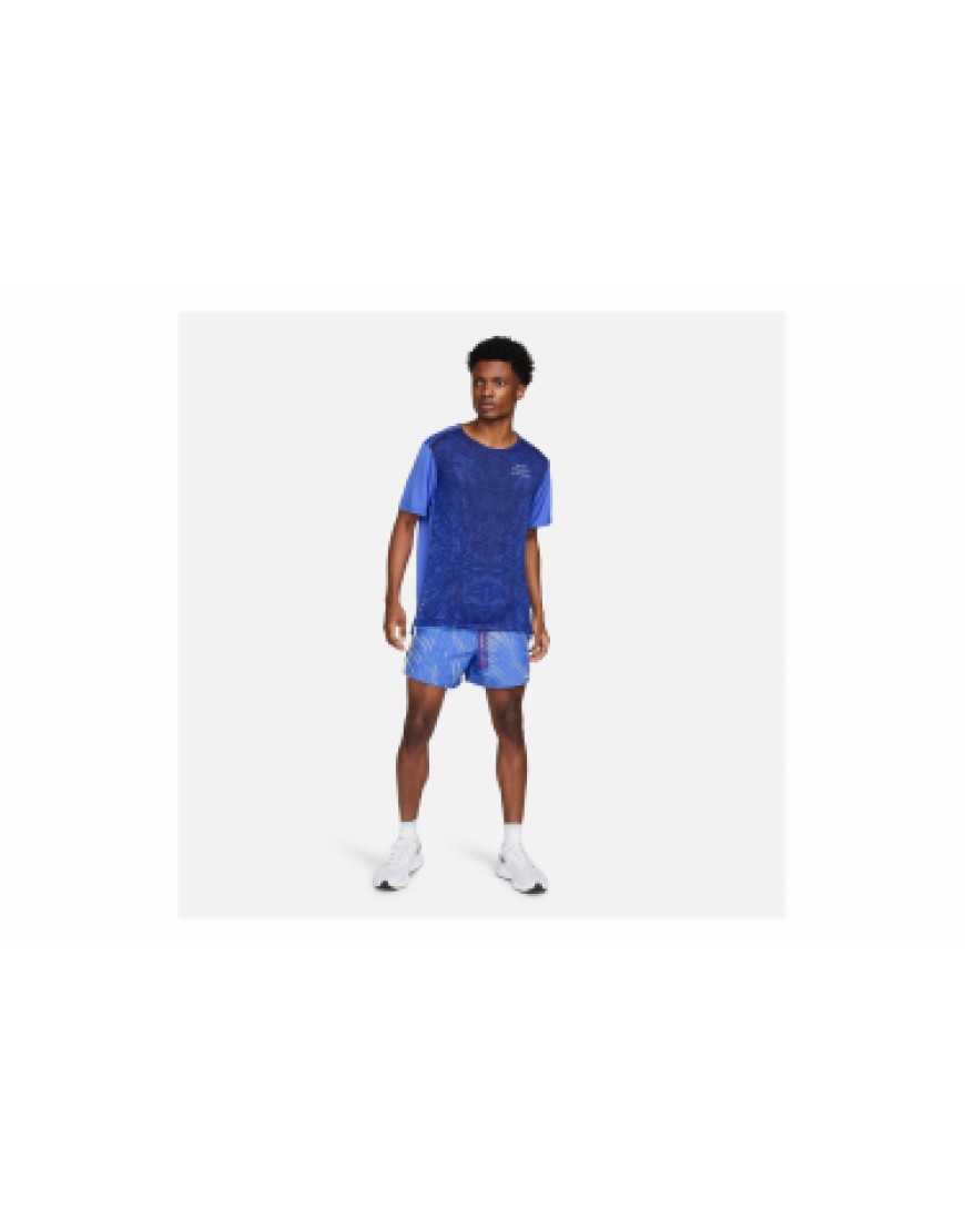 Vêtements Hauts Running Running Maillot manches courtes Nike Dri-Fit Run Division Rise 365 Bleu UK45987