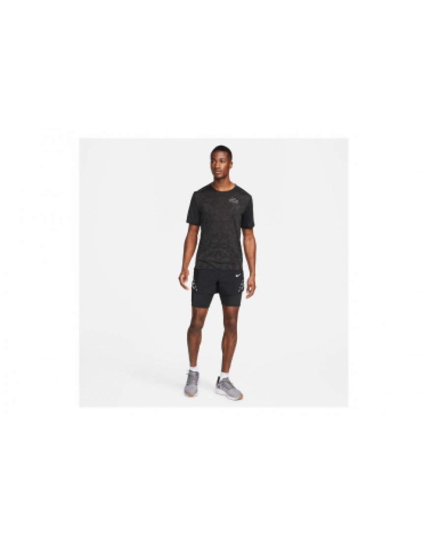 Vêtements Hauts Running Running Maillot manches courtes Nike Dri-Fit Run Division Rise 365 Noir NW53711