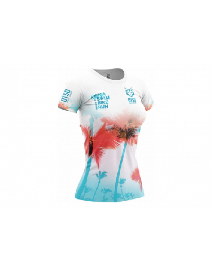 Vêtements Hauts Running Running T-shirt femme Otso Kona Palms EI55506