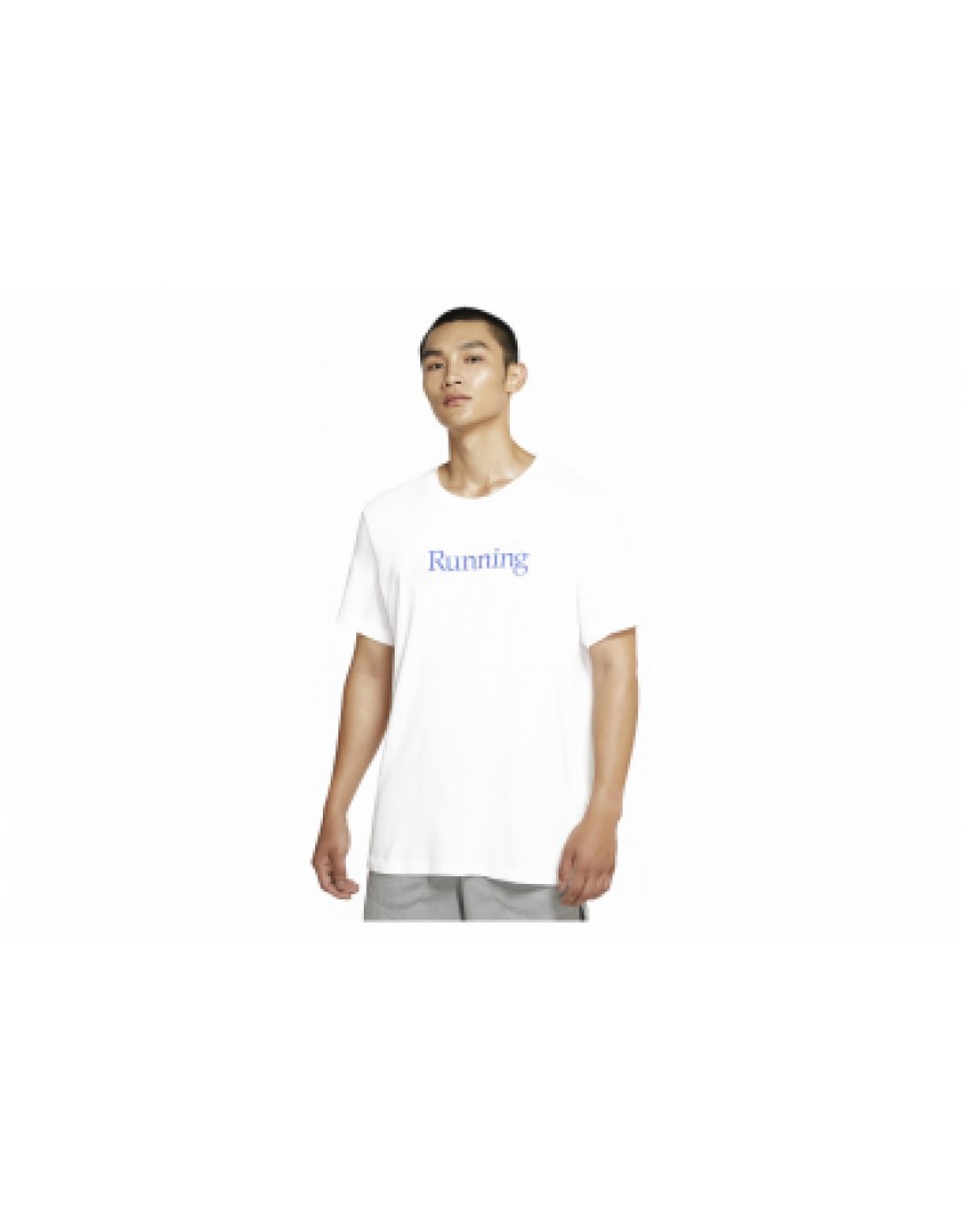 Vêtements Hauts Running Running  T-Shirt Manches Courtes Nike Dri-Fit Running Blanc HY81443