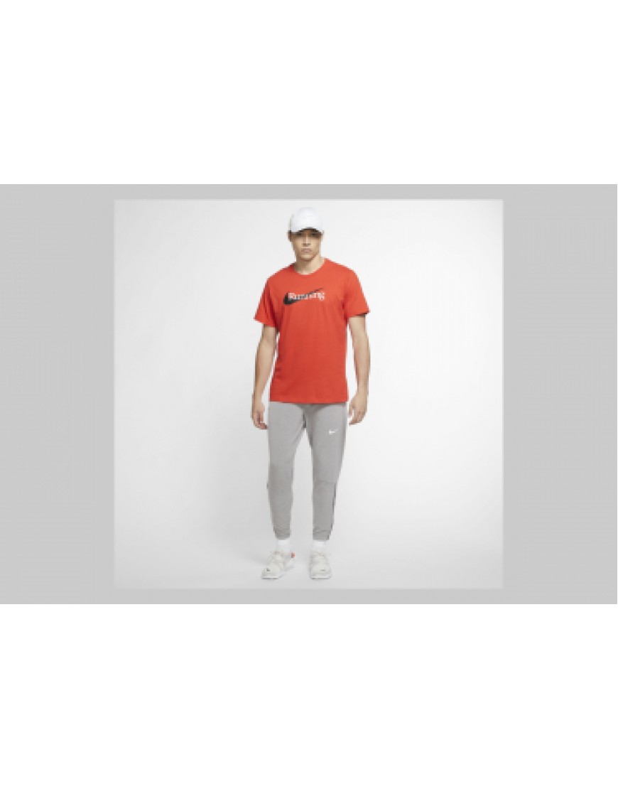 Vêtements Hauts Running Running T-Shirt Manches Courtes Nike Dri-Fit Running Rouge HC44003