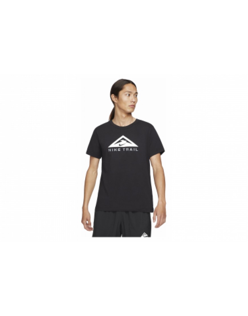 Vêtements Hauts Running Running  T-Shirt Manches Courtes Nike Dri-Fit Trail Noir MN09760