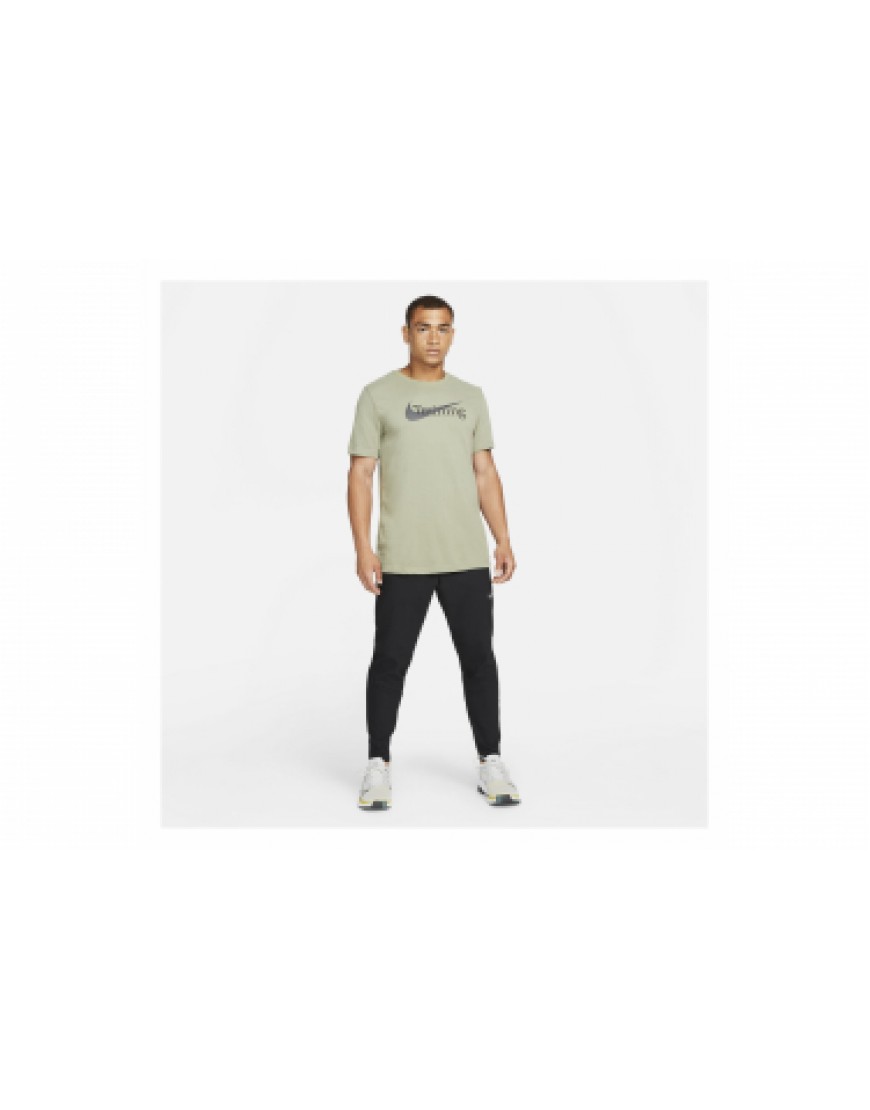 Vêtements Hauts Running Running T-Shirt manches courtes Nike Dri-Fit Training Vert DW42426