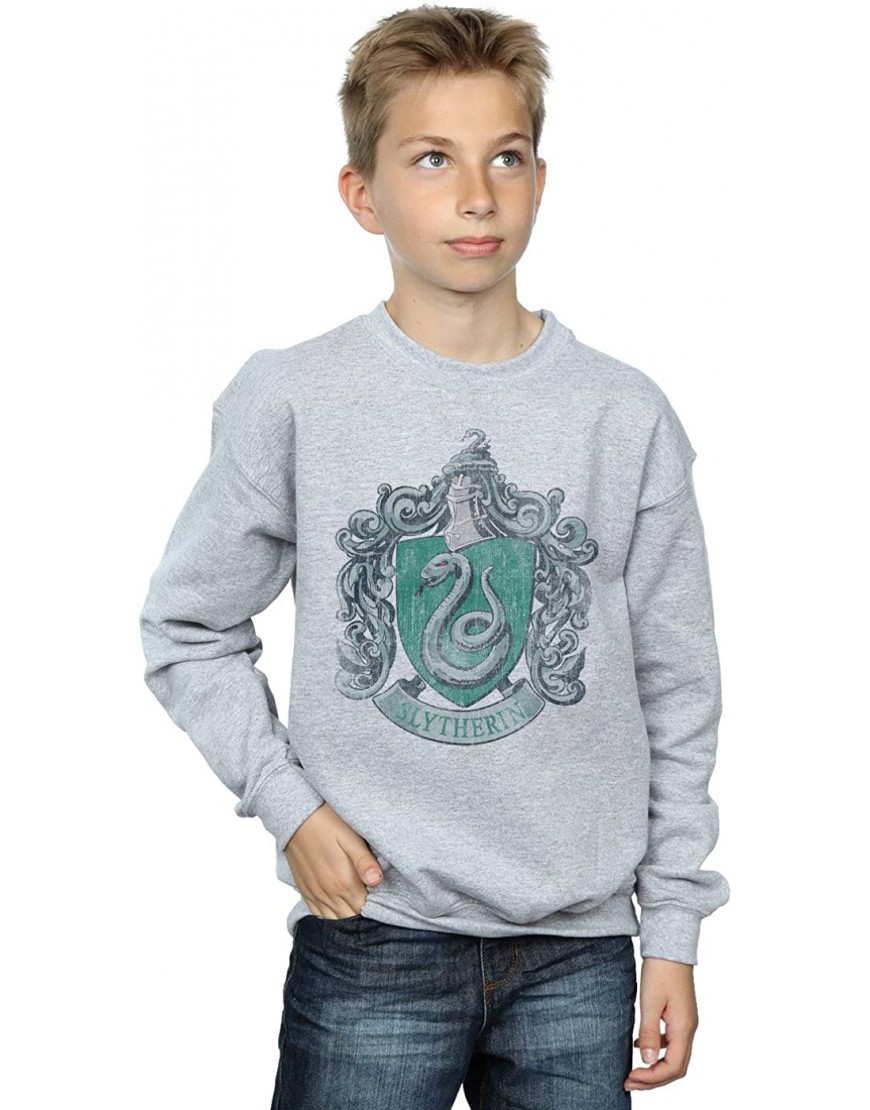 Harry Potter Garçon Slytherin Distressed Crest Sweat-Shirt B075HDH845