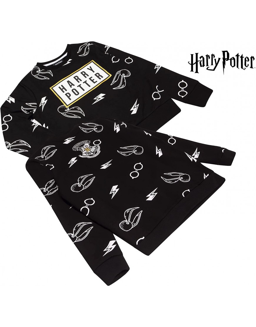 Harry Potter Icônes Garçons Sweat-shirt ras du cou Noir 146 | Âge 5-13 Vêtements pour enfants enfants chandail à manches longues Top préadolescents aux adolescents Tailles anniversaire Idée cadeau B08VWSYFPK