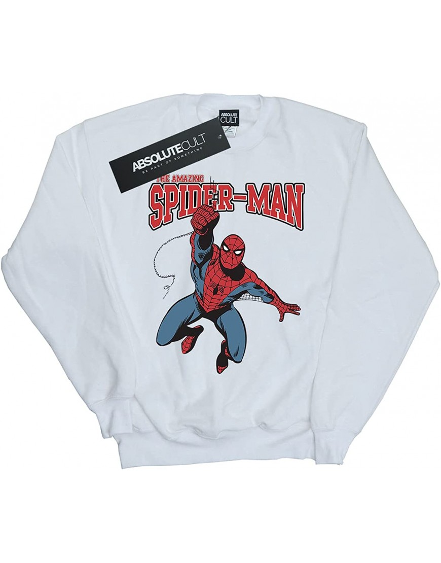 Marvel Garçon Spider-Man Leap Sweat-Shirt B07DFD7QW1