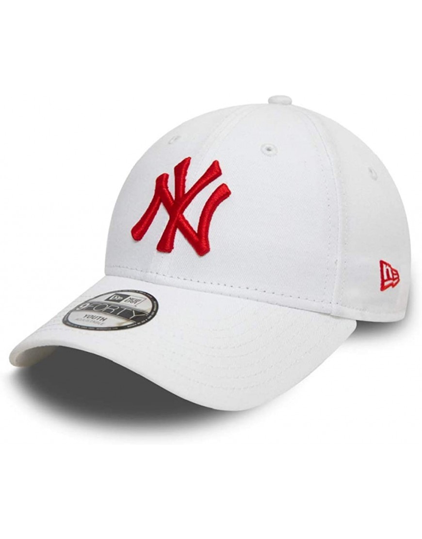 New Era New York Yankees 9forty Adjustable Kids Cap League Essential White Red Youth B086CN1T86