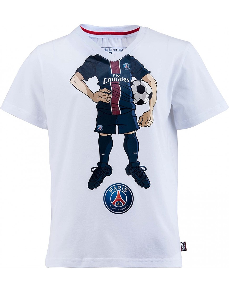 PARIS SAINT-GERMAIN T-Shirt Cartoon PSG Collection Officielle Taille Enfant garçon B01LZZAGQ5