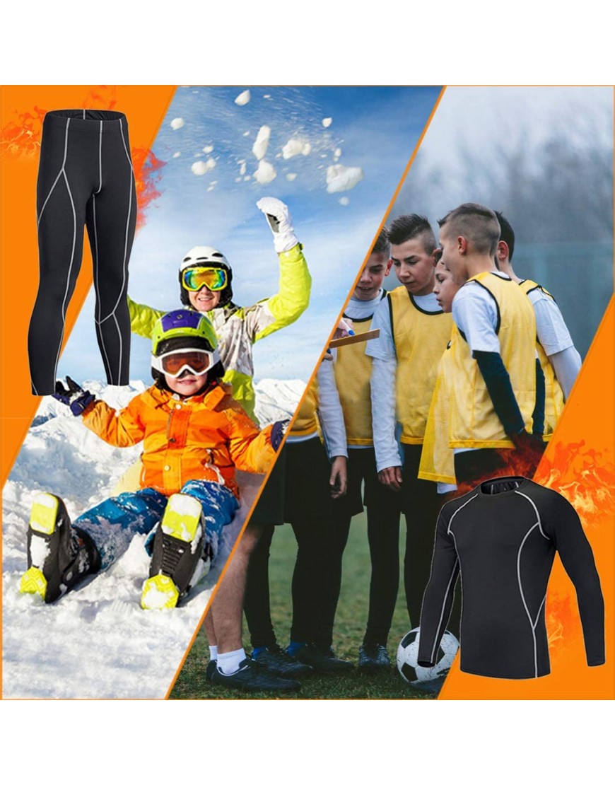 TBoonor sous-vêtements Thermiques pour Enfants pour Le Football Le Cyclisme la Course à Pied et Le Sport B081YGPL2Q