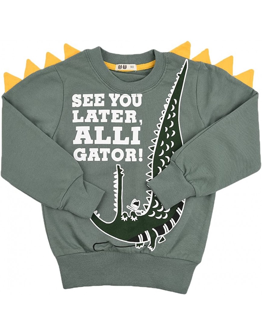 Tkria Sweat Enfant Garçon Sweat-Shirt Sweater Pull Chaud Tops Bébé Cartoon Dinosaure 1 2 3 4 5 6 Ans B08L4CF2GG